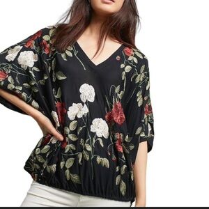 Akemi + Kin Allora Embroidered Anthropologie Top M/L